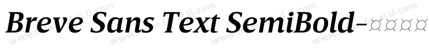 Breve Sans Text SemiBold字体转换